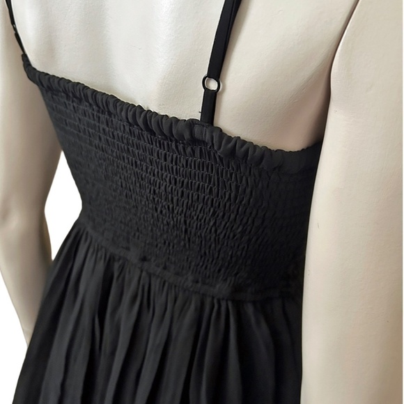 BOG Collective Dress Black Swan Bustier Shirred Smocked Back Versatile - Picture 10 of 14